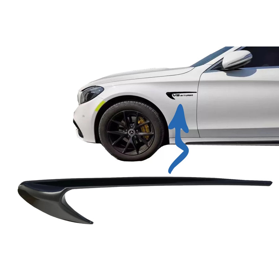 Side Fender Vents Trim Wing suitable for Mercedes C-Class W205 S205 E-Class W213 S213 Piano Black – product image 1