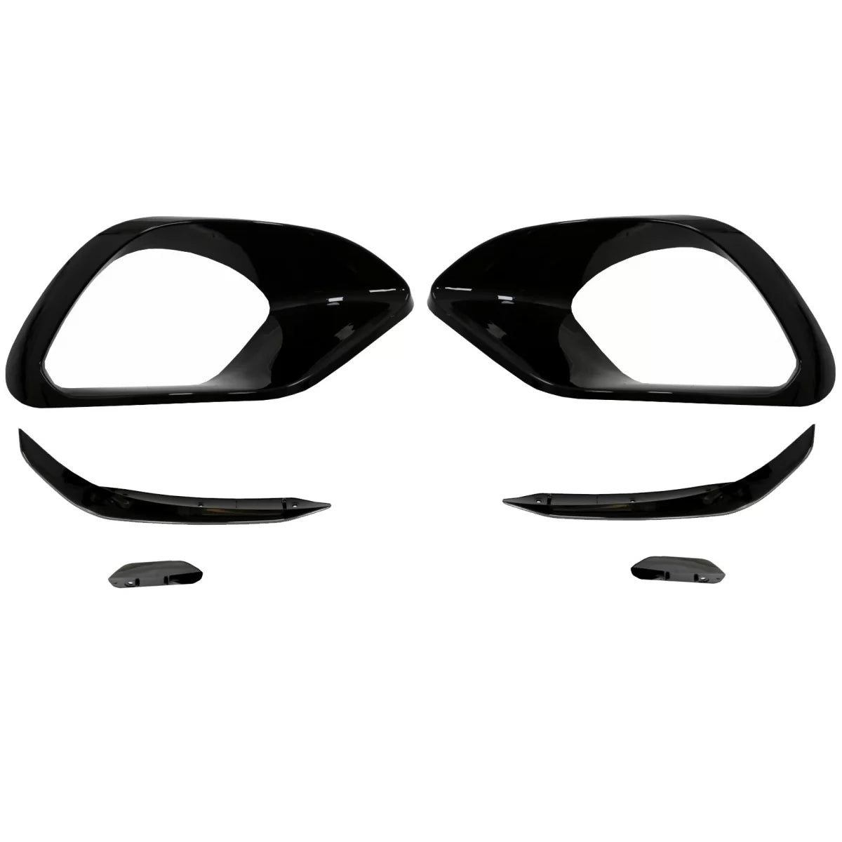 Side Grilles Cover Frames suitable for Mercedes CLA 45 CLA 45S X118 C118 (2019-05.2023) Piano Black – product image 1
