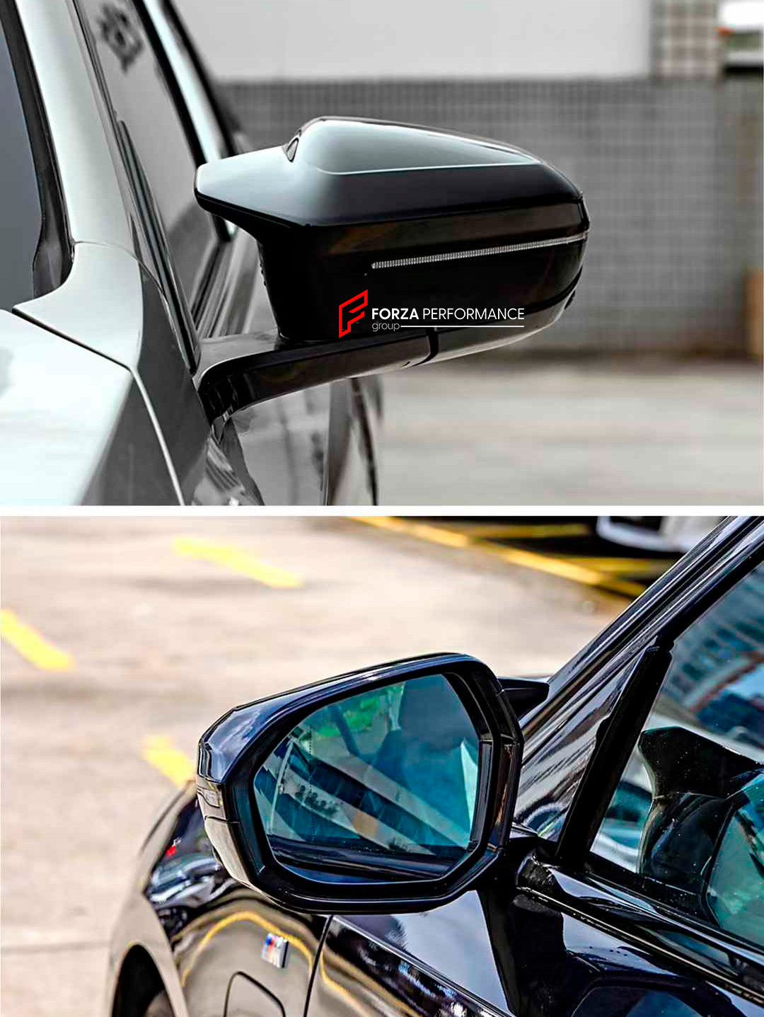 SIDE MIRRORS COVERS for BMW 5 SERIES G60 G61 G68 2023+ UPGRADE TO M5 STYLE