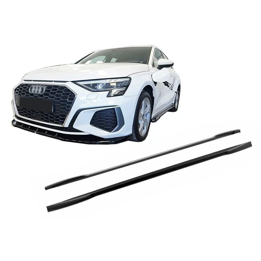Side Skirts Extensions suitable for Audi A3 8Y S-Line S3 (2020-) Sedan Sportback RS3 Design – product image 1