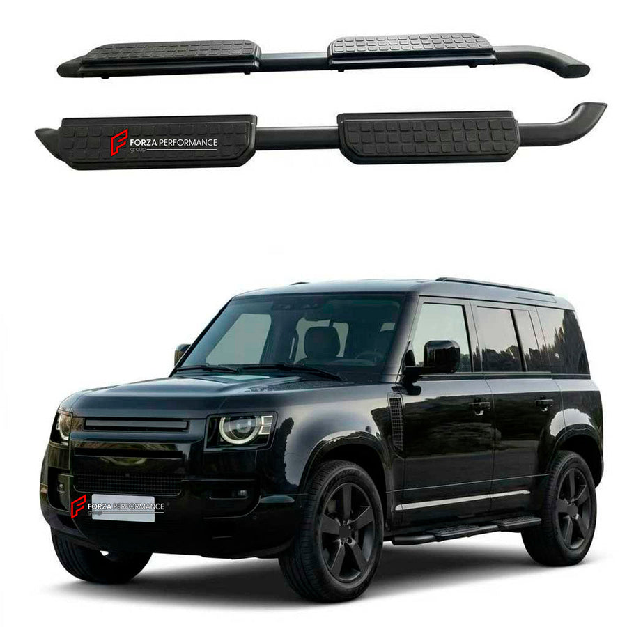 Buy Now SIDE STEPS for LAND ROVER DEFENDER L663 110 130 2020+ and upgrade car parts from SIR Tuning at the Best Price. Headlights, Tail lights, Bodykits, Navigations, body kit and more - Fast & Free Shipping within Europe, US & Worldwide.