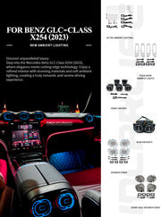 SPEAKER COVERS AIR VENTS FRAGRANCE SYSTEM WITH AMBIENT LIGHTS for MERCEDES-BENZ GLC X254 2022+