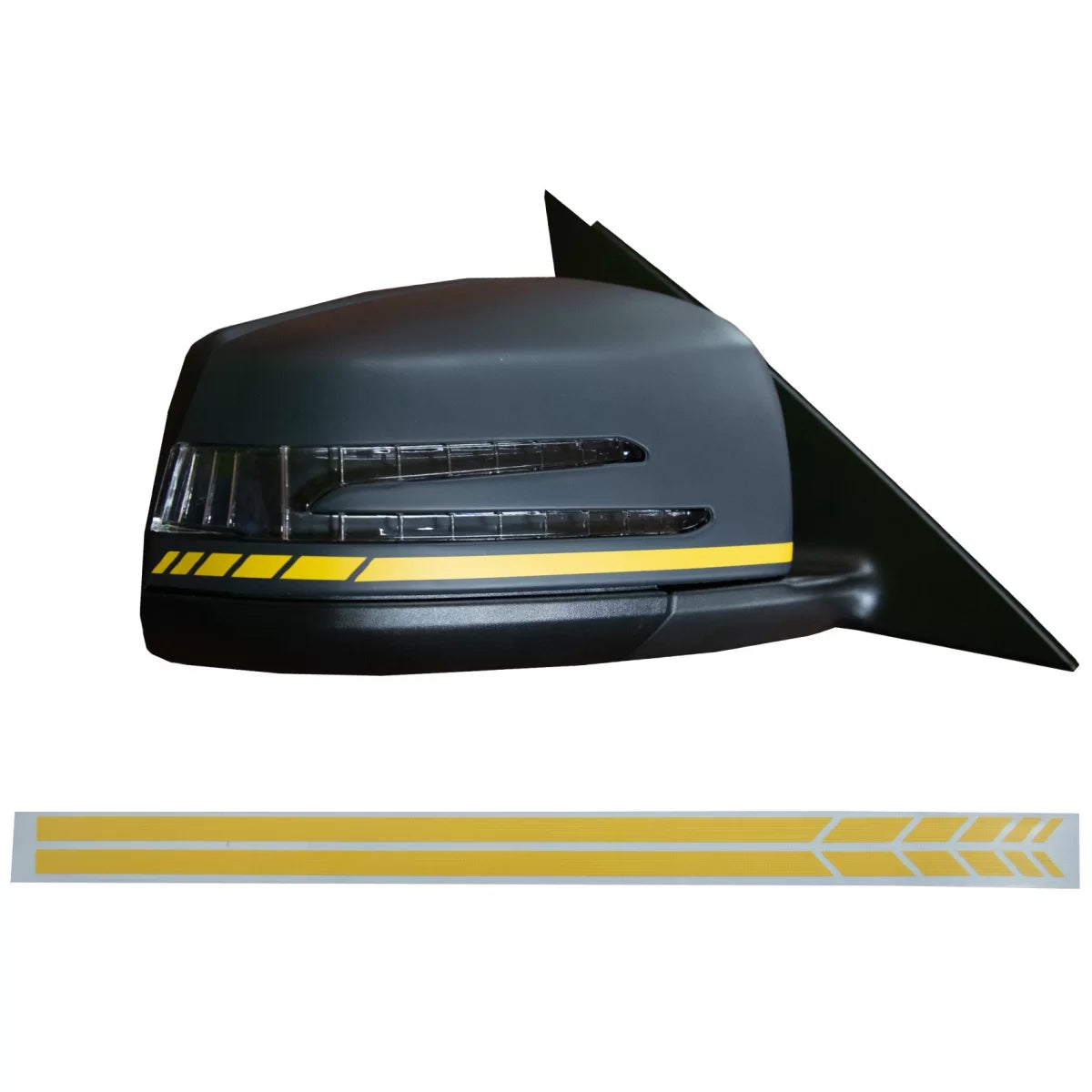 Sticker Mirror Yellow Matte suitable for Mercedes Coupe C238 A B C E S Class CLA GLA CLS GLK W246 W204 W176 W117 W212 W207 W2