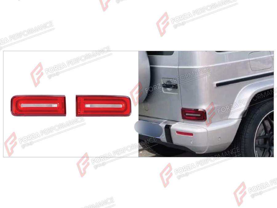 Buy Now TAIL LIGHTS for MERCEDES-BENZ G-CLASS W464 G63 G350 G350D G400D G500 G550 2019 - 2024 and upgrade car parts from SIR Tuning at the Best Price. Headlights, Tail lights, Bodykits, Navigations, Body Kit and more - Fast & Free Shipping within Europe, US & Worldwide.