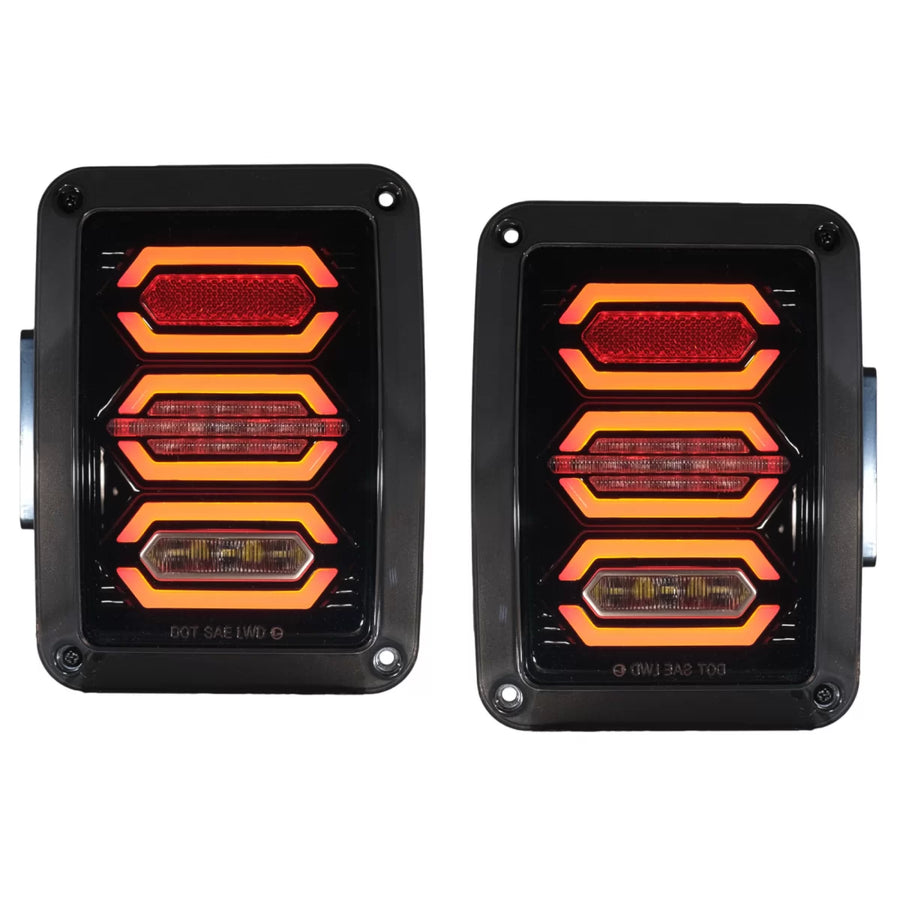 Taillights Full LED suitable for Jeep Wrangler JK Rubicon (2007-2017) Smoke – product image 1