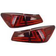 Taillights Full LED suitable for Lexus IS XE20 (2006-2012) Light Bar Facelift New XE30 Red Clear – product image 3
