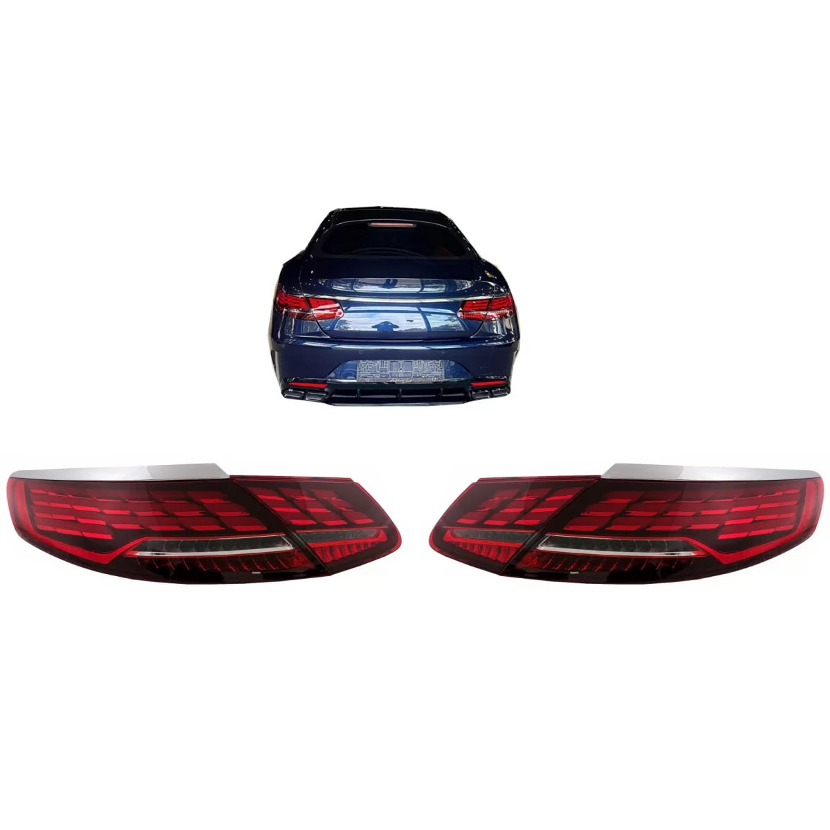 Taillights Full LED suitable for Mercedes S-Class Coupe C217 Cabrio A217 (2015-2017) Facelift S63 S65 Design – product image 