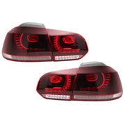 Taillights Full LED suitable for VW Golf 6 VI (2008-2013) Cherry Red R20 GTI Design (LHD and RHD) – product image 3