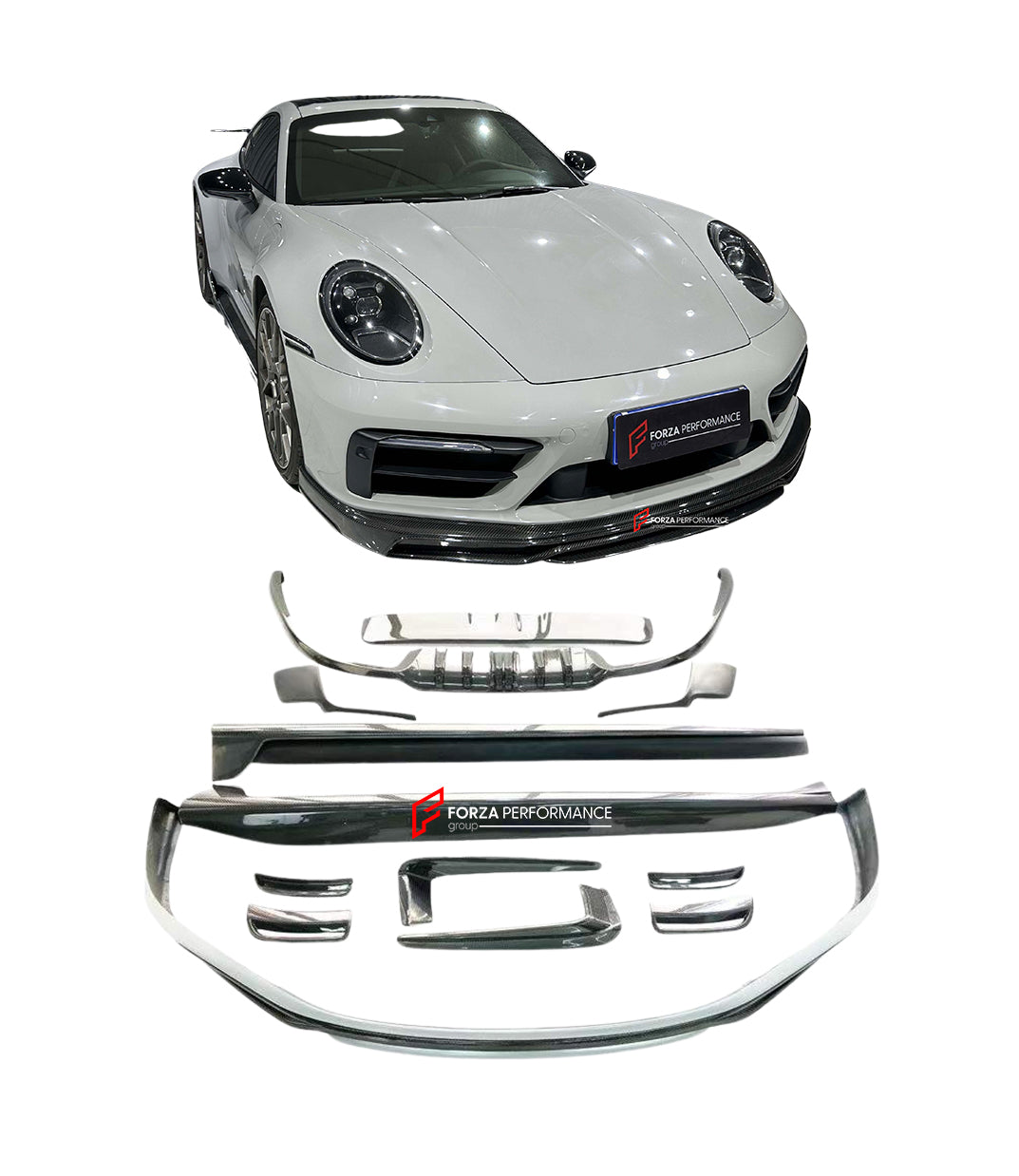 DRY CARBON FIBER AERO KIT for PORSCHE 911 992.1 CARRERA S 2019 - 2025