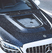 TEMPERED CARBON FIBER HOOD BONNET FOR MERCEDES-BENZ W205 C300 C43 2015-2020 4/2 DOORS