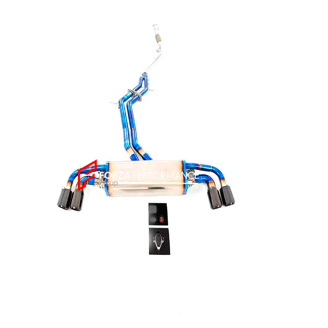 Titanium valved exhaust catback muffler for Porsche Cayenne 9Y 2017+ 3.0T