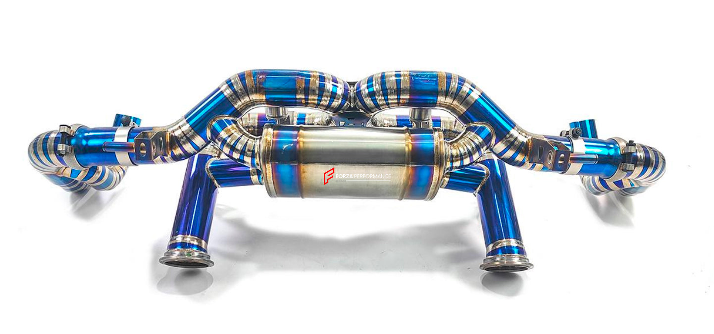 TITANIUM VALVED EXHAUST CATBACK MUFFLER for LAMBORGHINI HURACAN LP610 5.2T 2014 - 2019