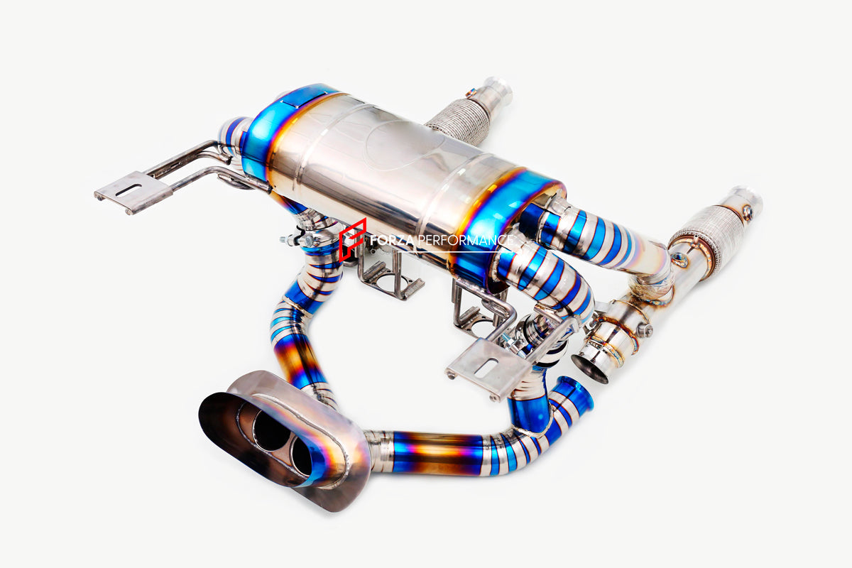 TITANIUM VALVED EXHAUST CATBACK MUFFLER for LAMBORGHINI MURCIELAGO LP640 6.5T 2006 - 2010