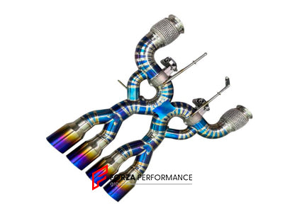 Buy Now TITANIUM VALVED EXHAUST CATBACK MUFFLER for MCLAREN 765LT 4.0T 2020 - 2025 and upgrade car parts from SIR Tuning at the Best Price. Headlights, Tail lights, Bodykits, Navigations, Exhaust system and more - Fast & Free Shipping within Europe, US & Worldwide.