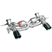 TITANIUM VALVED EXHAUST SYSTEM CATBACK MUFFLER X PIPE for MASERATI MC20 2020+ 3.0T