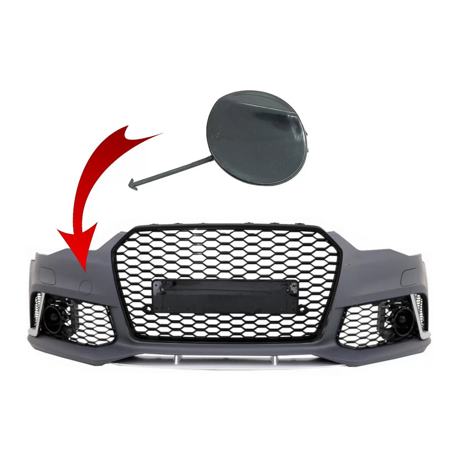 Tow Hook Cover Front Bumper suitable for Audi A6 C7 4G Facelift (2011-2018) RS6 Design – product image 1