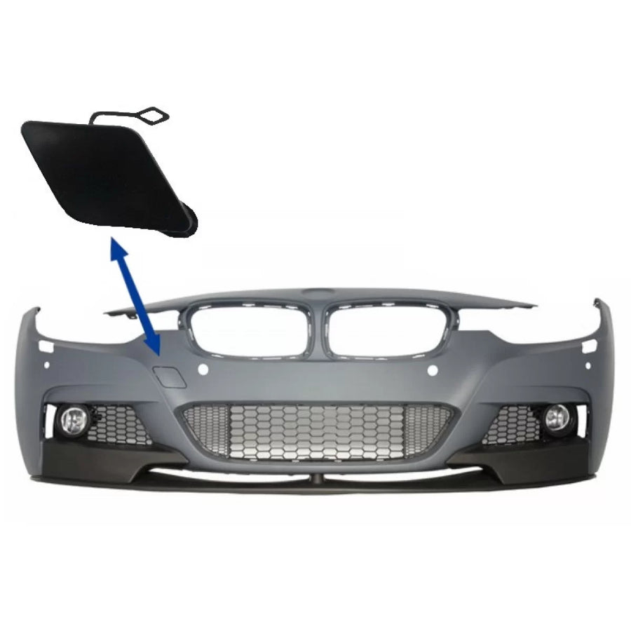 Tow Hook Cover Front Bumper suitable for BMW 3er F30 F31 Sedan Touring (2011-up) M-tech M Performance Design – product image 