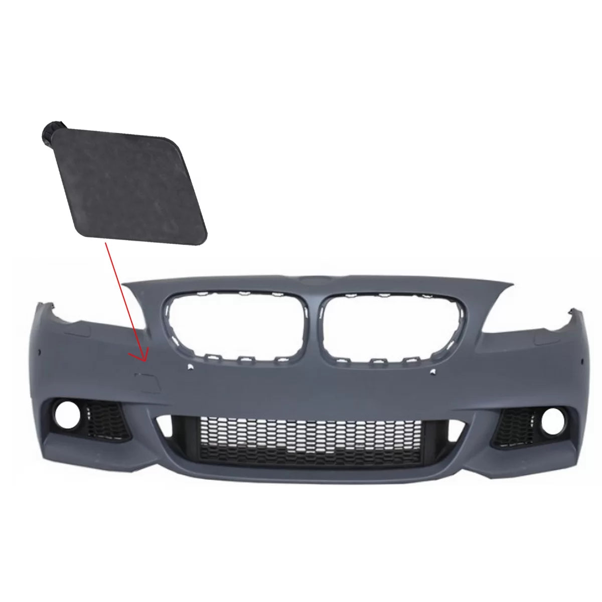 Tow Hook Cover Front Bumper suitable for BMW F10 F11 5 Series (2011-up) M-Technik Design – product image 1