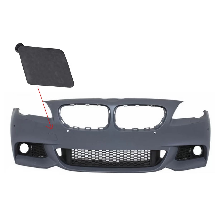 Tow Hook Cover Front Bumper suitable for BMW F10 F11 5 Series (2011-up) M-Technik Design – product image 1