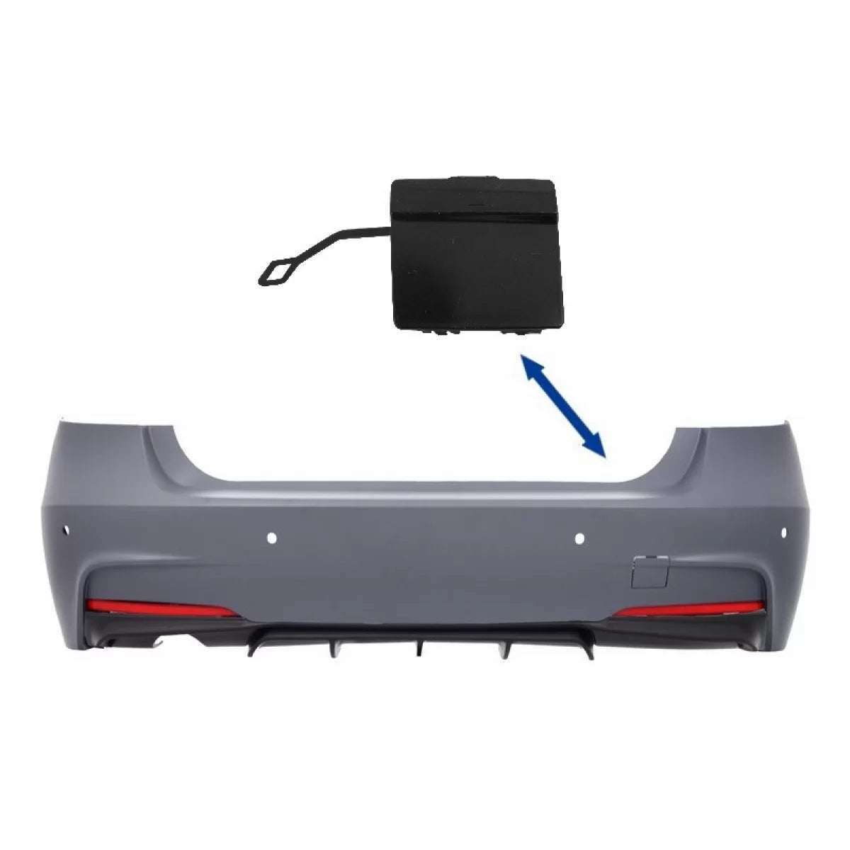 Tow Hook Cover Rear Bumper suitable for BMW 3 Series F30 (2011-up) M-Performance M-Tech Design – product image 1