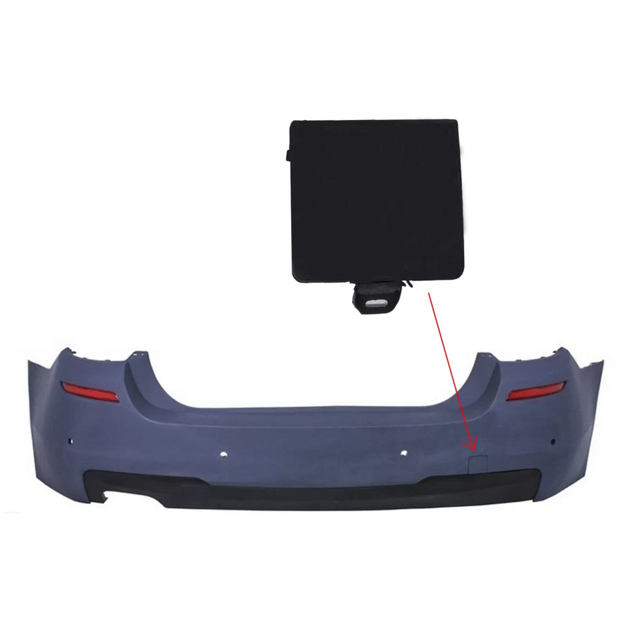 Tow Hook Cover Rear Bumper suitable for BMW 5 Series F10 (2011-up) M-tech Design – product image 1