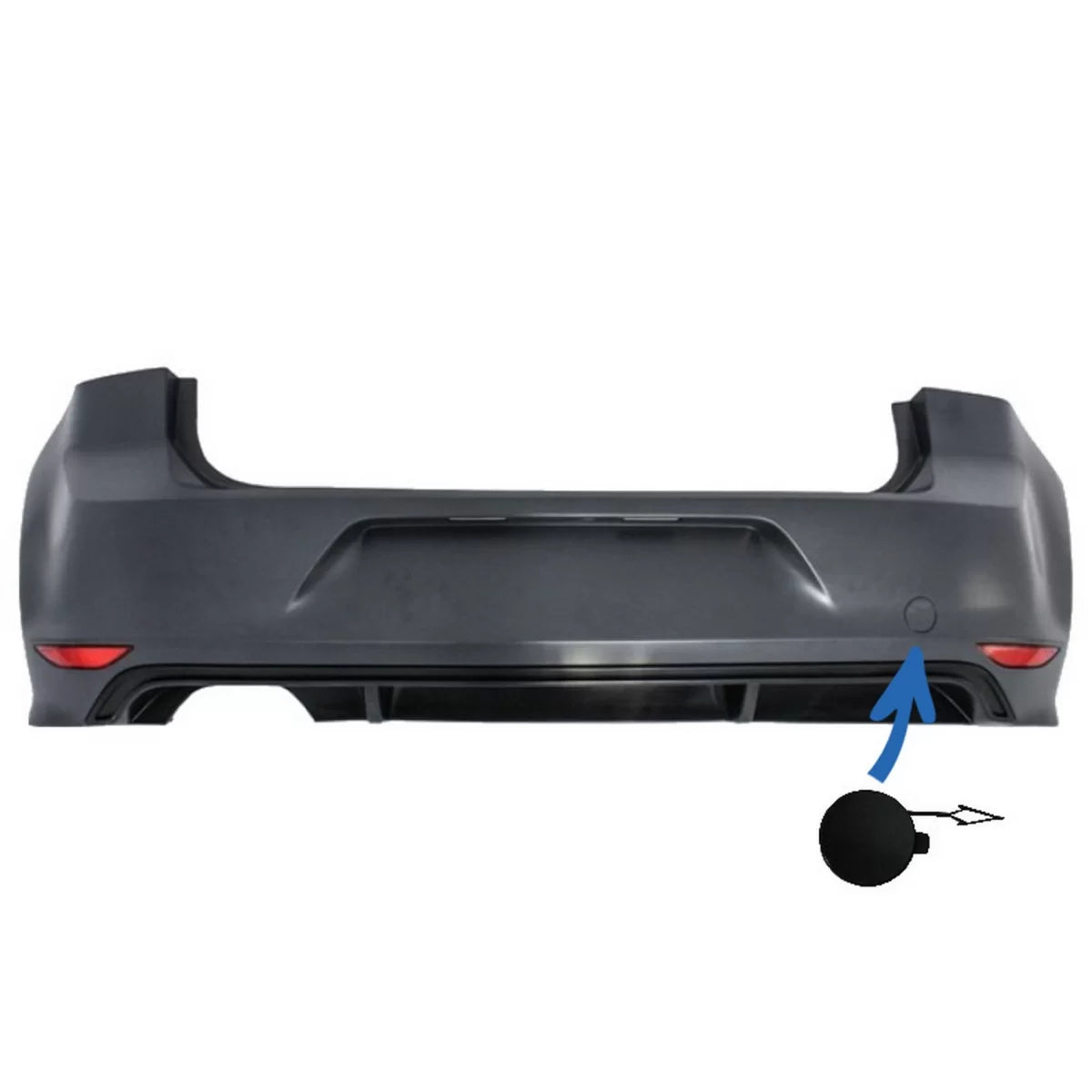Towning Cap Rear Bumper suitable for VW Golf VII 7 2013-2017 Rline Look – product image 1