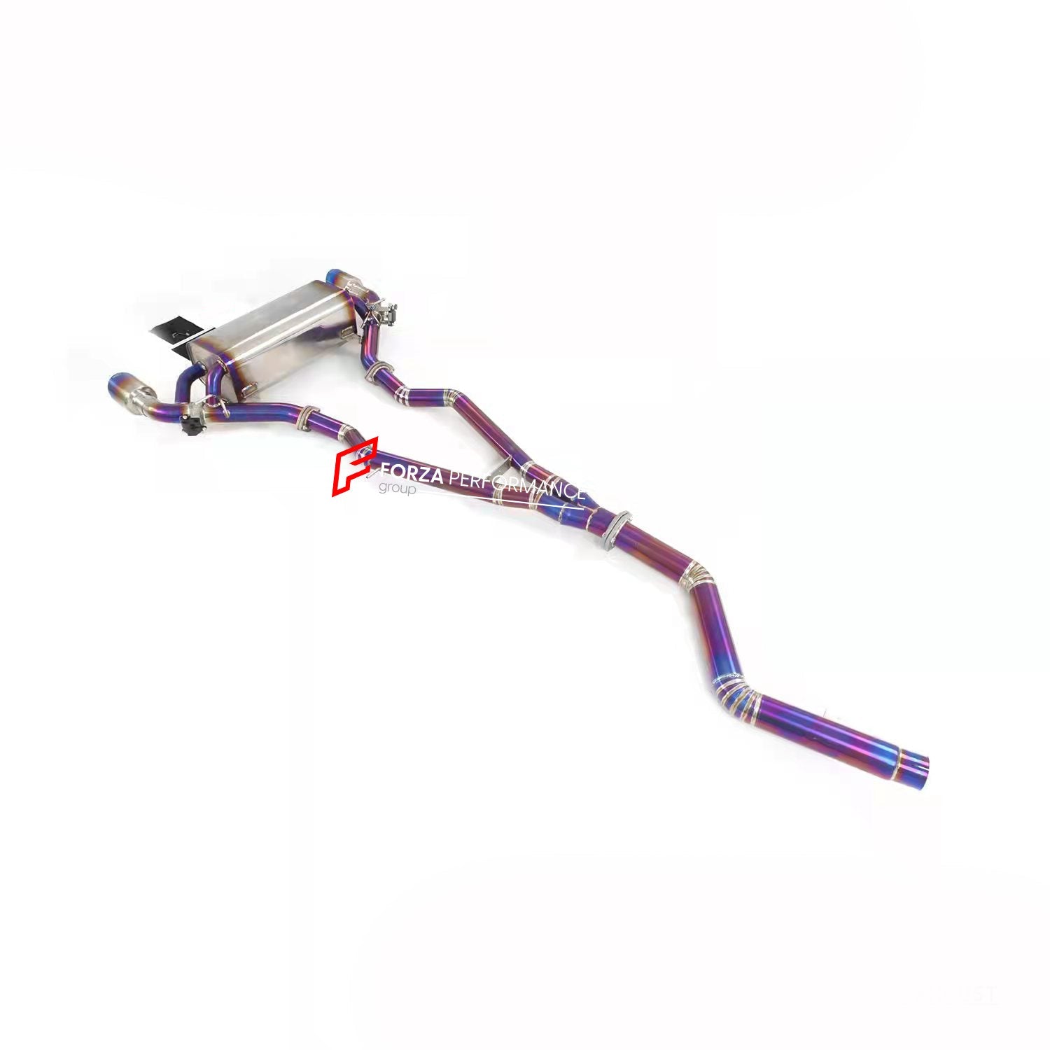 TITANIUM VALVED EXHAUST CATBACK MUFFLER PURPLE BURNT for Toyota Supra A90 3.0T 2019+