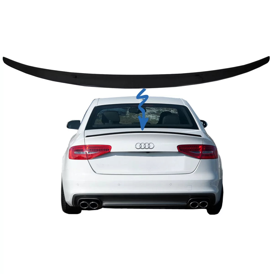 Trunk Spoiler suitable for Audi A4 B8 Sedan (2008-2015) Piano Black – product image 1