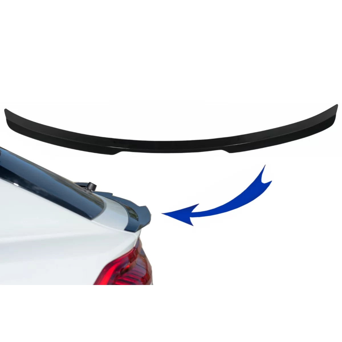 Trunk Spoiler suitable for Audi Q8 SUV (2018-up) Sport Design Piano Black – product image 1