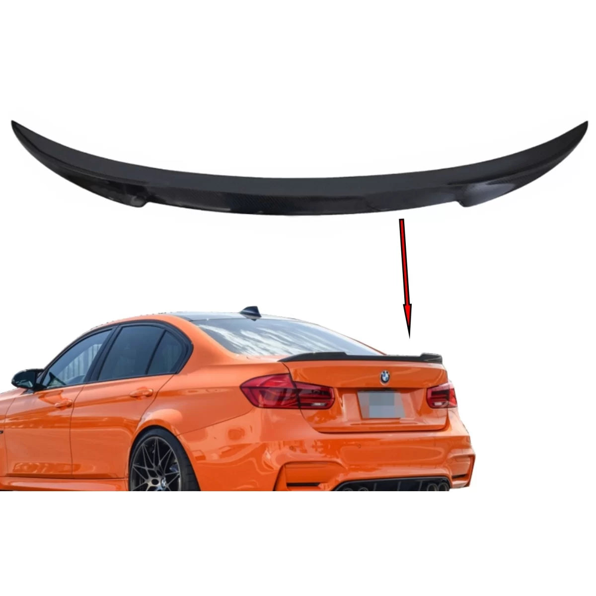 Trunk Spoiler suitable for BMW 3 Series F30 F80 (2011-2018) M4 Design Real Carbon – product image 1