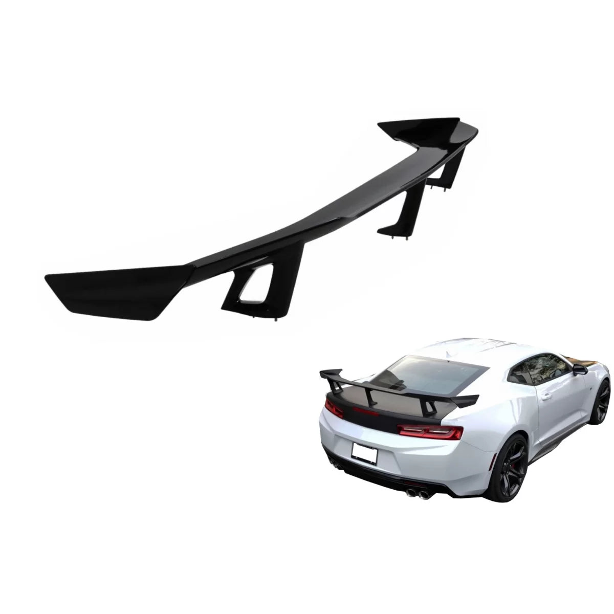 Trunk Spoiler Boot Lid Spoiler suitable for Chevrolet Camaro (2016-Up) Piano Black – product image 1