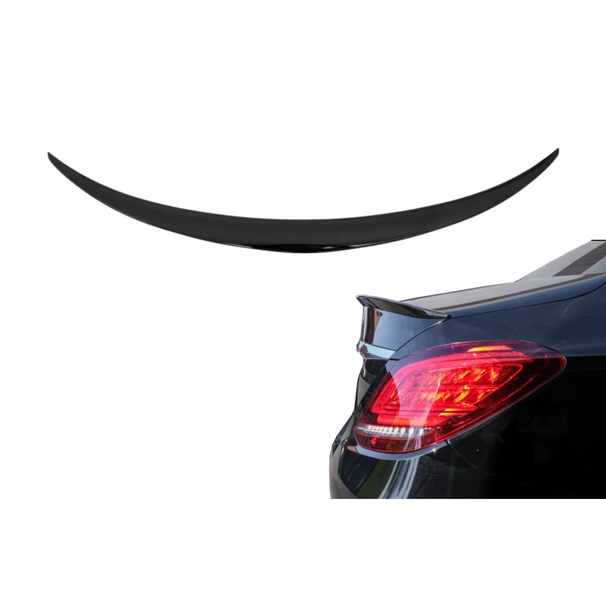 Trunk Spoiler suitable for Mercedes C-Class W205 (2014-2020) Shiny Black – product image 1