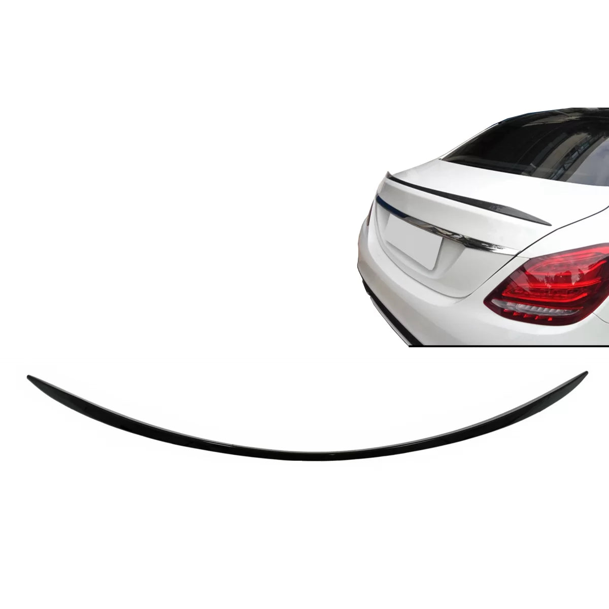 Trunk Spoiler suitable for Mercedes C-Class W205 Limousine (2014-2020) Piano Black – product image 1