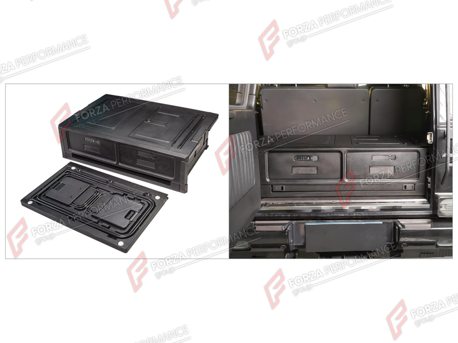 Buy Now TRUNK STORAGE BOX for MERCEDES-BENZ G-CLASS W465 G63 G450D G500 G550 2025+ and upgrade car parts from SIR Tuning at the Best Price. Headlights, Tail lights, Bodykits, Navigations, Body Kit and more - Fast & Free Shipping within Europe, US & Worldwide.
