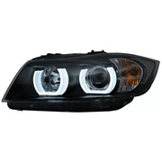 U-LED 3D Headlights Xenon suitable for BMW 3 Series E90 Limousine E91 Touring (03.2005-08.2008) LHD Black – product image 3