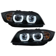 U-LED 3D Headlights Xenon suitable for BMW 3 Series E90 Limousine E91 Touring (03.2005-08.2008) LHD Black – product image 2