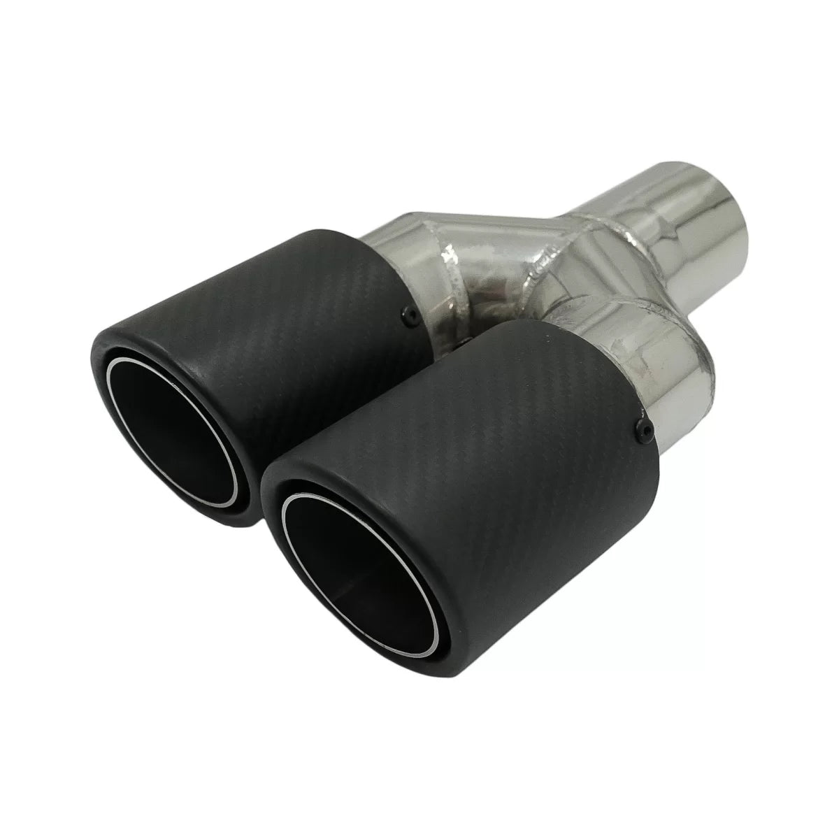 Universal Exhaust Muffler Tip Matte Carbon Fiber Inlet 5.8 cm Left Side – product image 1