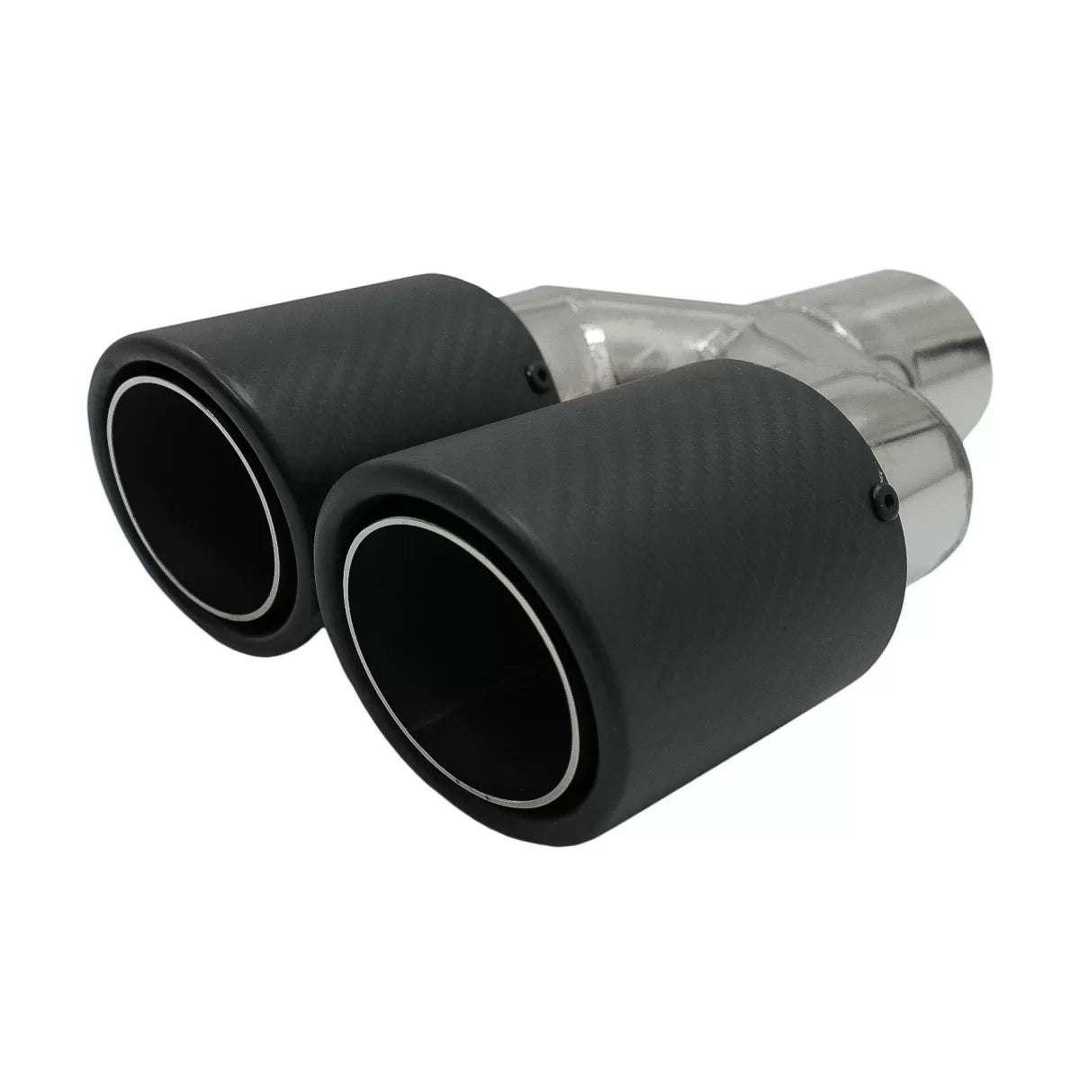 Universal Exhaust Muffler Tip Matte Carbon Fiber Inlet 5.8 cm Left Side – product image 1