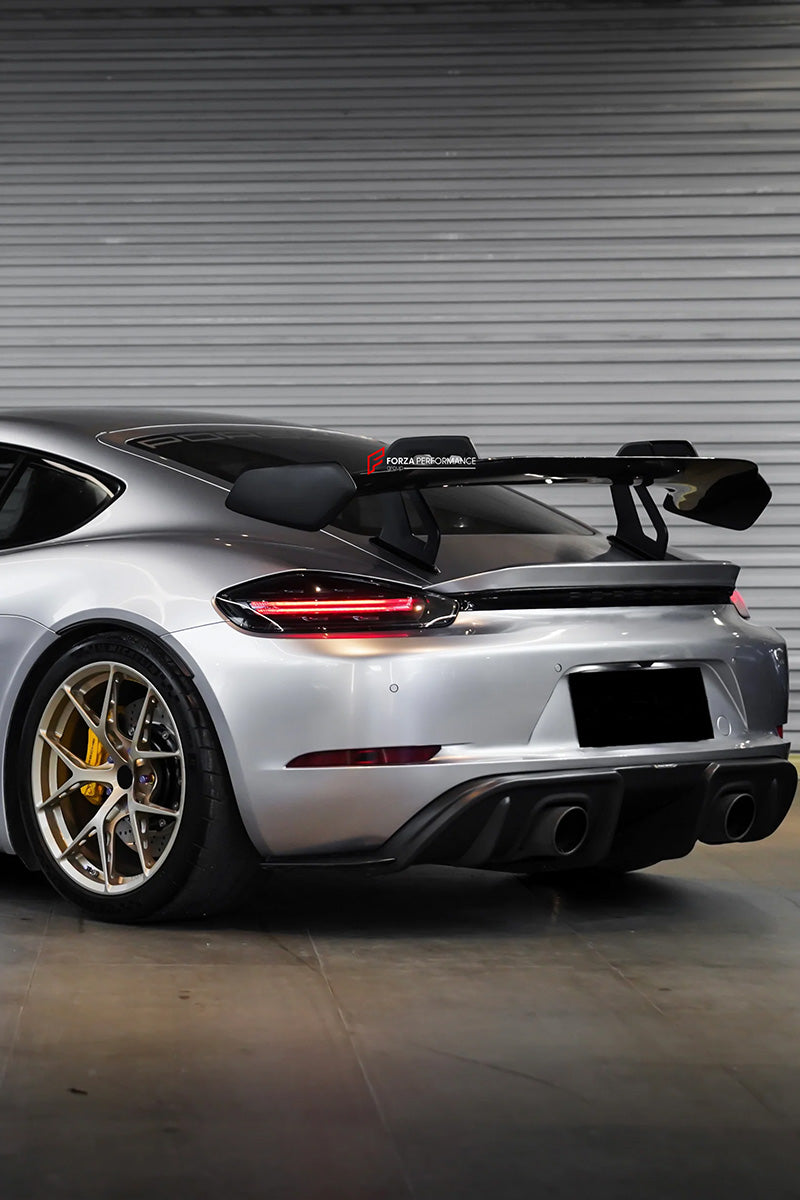 DRY CARBON REAR SPOILER for PORSCHE 718 CAYMAN GT4RS