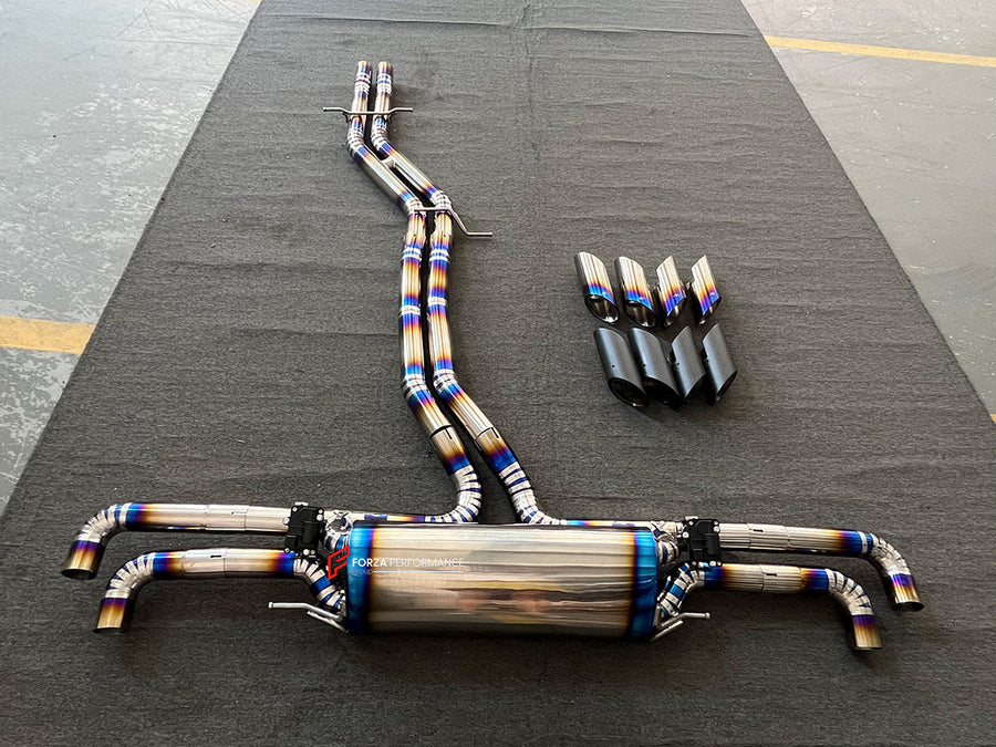 Buy Now VALVED TITANIUM EXHAUST CATBACK MUFFLER for LAMBORGHINI URUS SE 2025+ 4.0T and upgrade car parts from SIR Tuning at the Best Price. Headlights, Tail lights, Bodykits, Navigations, Exhaust system and more - Fast & Free Shipping within Europe, US & Worldwide.