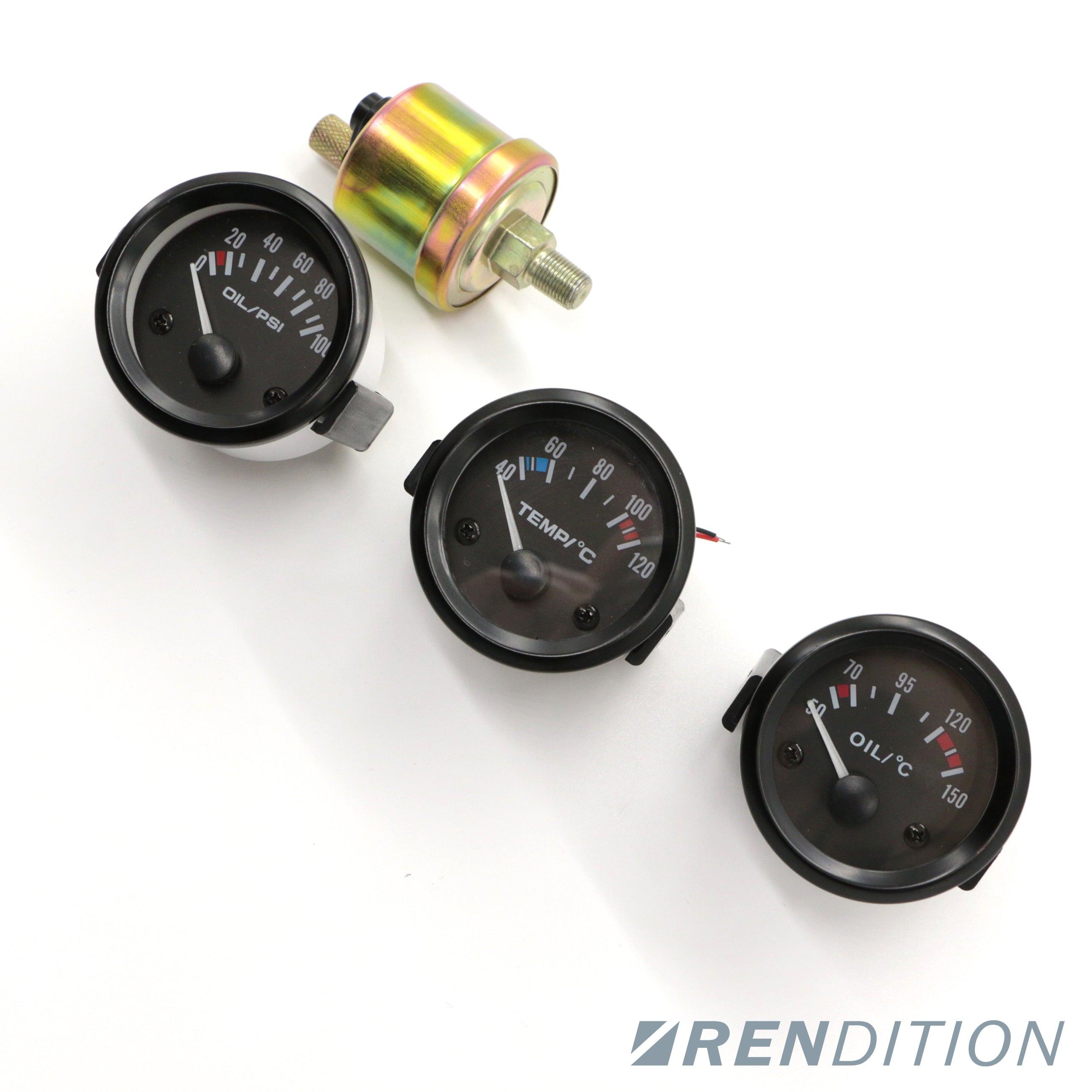 VDO STYLE GAUGE OIL TEMPERATURE WATER TEMP OIL PRESSURE GAUGE