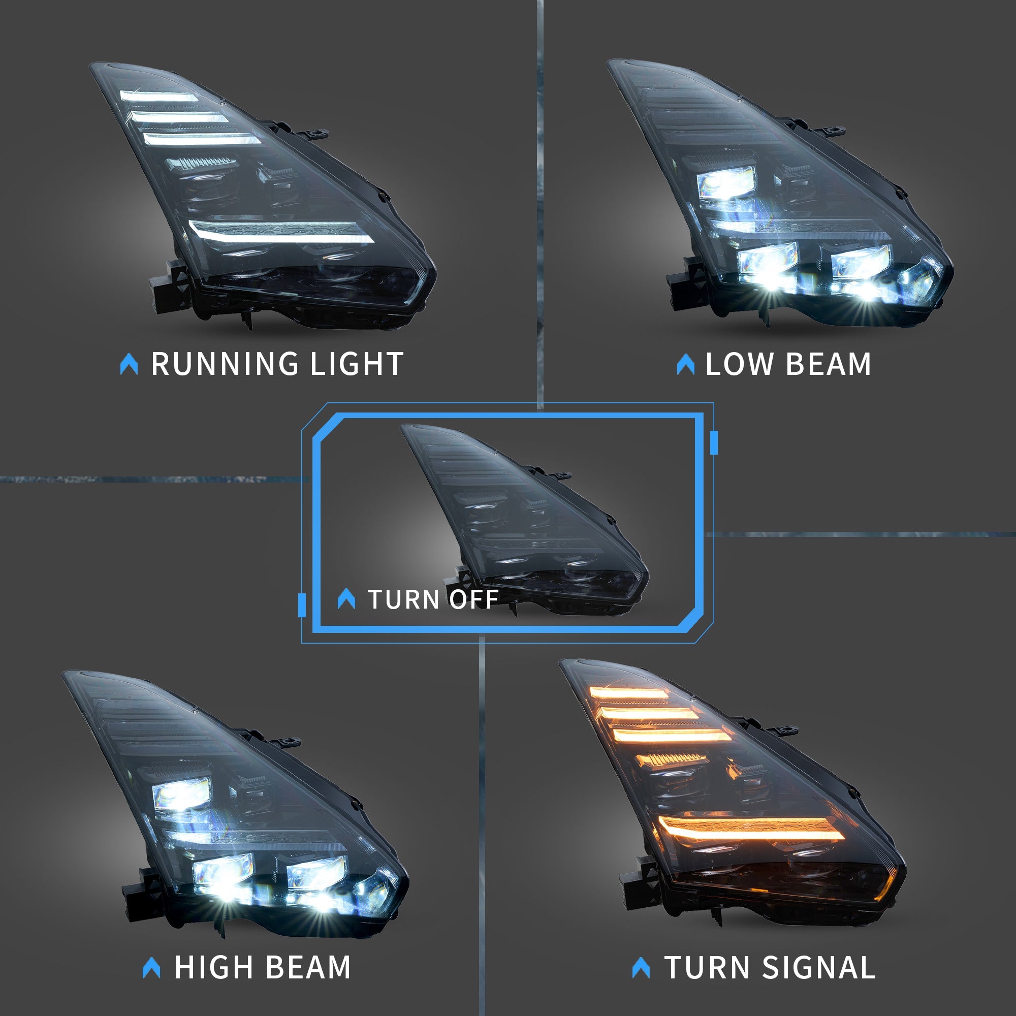 VLAND LED Projector Headlights For 2008-2023 Nissan GTR R35
