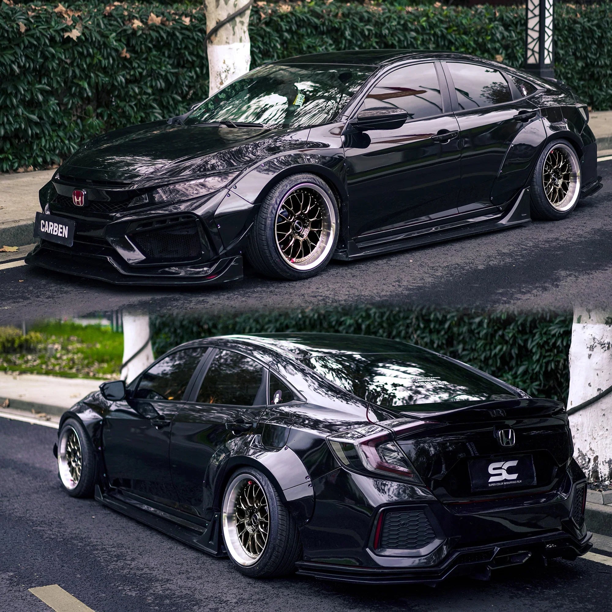 WIDE BODY KIT for HONDA CIVIC SEDAN HATCHBACK FC FK 2015 - 2022