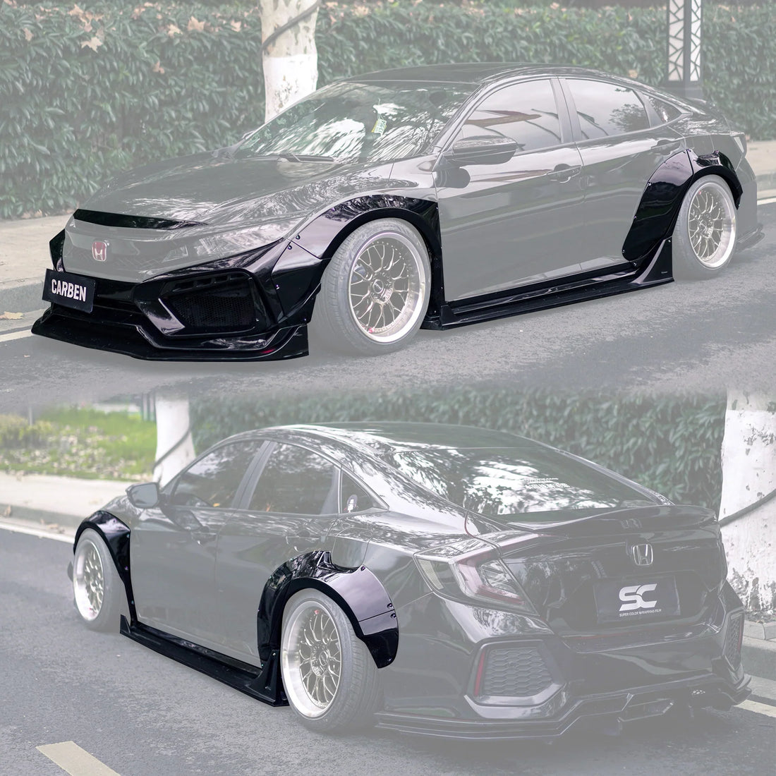 Buy Now WIDE BODY KIT for HONDA CIVIC SEDAN HATCHBACK FC FK 2015 - 2022 and upgrade car parts from SIR Tuning at the Best Price. Headlights, Tail lights, Bodykits, Navigations, body kit and more - Fast & Free Shipping within Europe, US & Worldwide.
