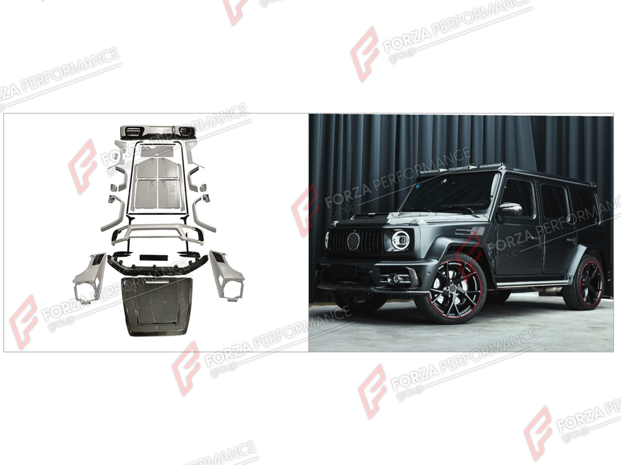Buy Now WIDE BODY KIT for MERCEDES-BENZ G-CLASS W464 2019 - 2024 and upgrade car parts from SIR Tuning at the Best Price. Headlights, Tail lights, Bodykits, Navigations, Body Kit and more - Fast & Free Shipping within Europe, US & Worldwide.