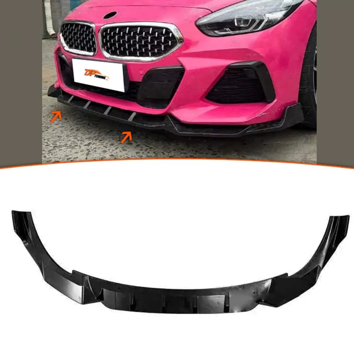 Z4 G29 Front Lip Piano Black ABS / 2023-up (3 Pieces) – product image 1